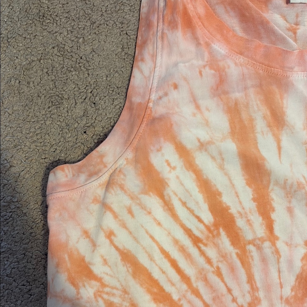 J.Crew Peach and White Tie-Dye Dress - Picture 4 of 4